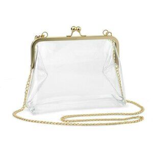 Clear Transparent PVC Cross Body Bag Womens Clutch